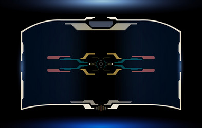 hud ui system virtual element futuristic screen vector image
