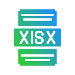 xlsx elegant gradient icon for spreadsheet file vector image