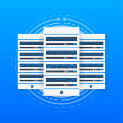 data processing center abstract digital storage vector image