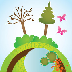 earth planet and nature icons vector