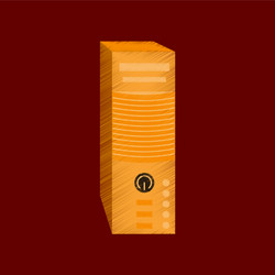 flat shading style icon computer processor vector image