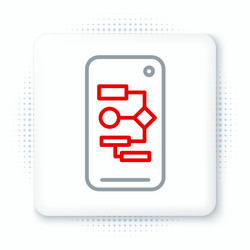 line algorithm icon isolated on white background vector image