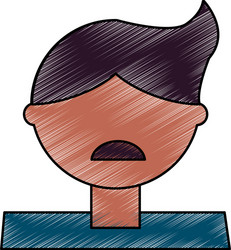 Man cartoon profile vector