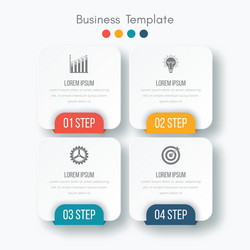 four square infographics vector