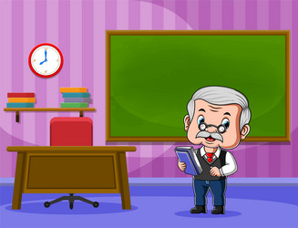 Cartoon male teacher Royalty Free Vector Image