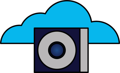 cloud computing compact disk drive vector image