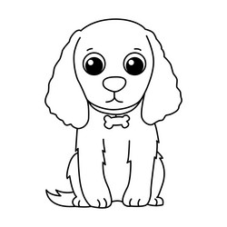 Dog isolated on white background Royalty Free Vector Image