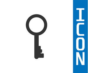 grey old key icon isolated on white background vector image
