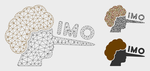 imo lier mesh network model and triangle vector image