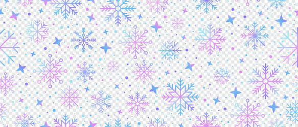Abstract snowflake seamless border snowflakes Vector Image