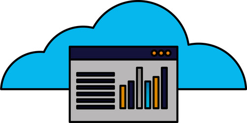cloud computing website report vector image