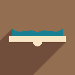 flat with shadow icon and mobile application open vector image