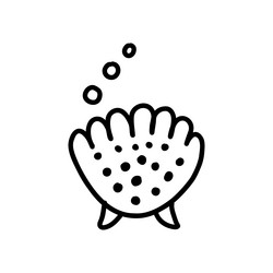 Seashell in doodle style Royalty Free Vector Image