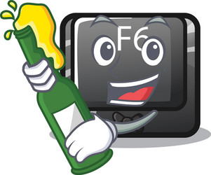 with beer f6 button installed on character vector image