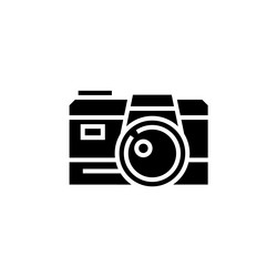 digital camera icon computer component solid vector image