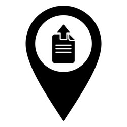 document upload and location pin vector image