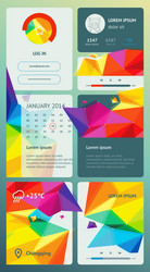 ui is a set components featuring the flat design vector image