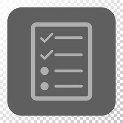 checklist page rounded square button vector image
