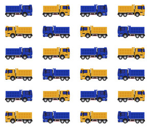 Dump truck heavy machinery vehicle pattern vector