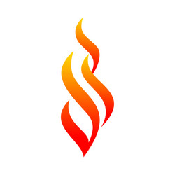 Flaming Fire Curves Symbol Vector Image