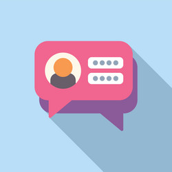 speech bubble displaying user profile vector image