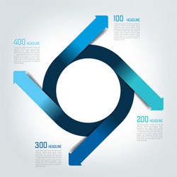 Arrows infographic chart scheme diagram Royalty Free Vector