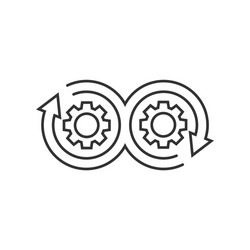 DevOps Workflow Icon vector image