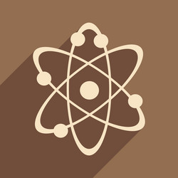 flat with shadow icon and mobile application atoms vector image