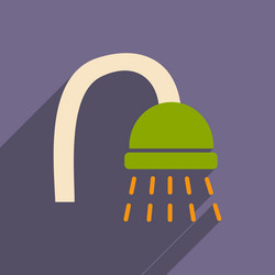 flat with shadow icon and mobile application vector image