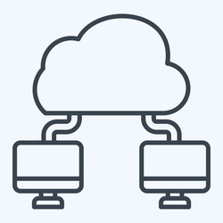 icon cloud connection related to network symbol vector image