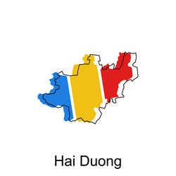 Map Of Hai Phong Design Template World Royalty Free Vector