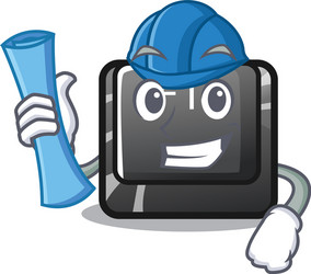 architect f9 button installed on cartoon keyboard vector image
