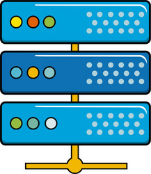 digital router to connect data center vector image