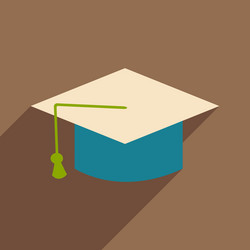 flat with shadow icon and mobile application vector image