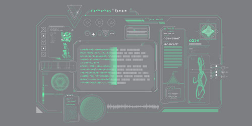 Futuristic hud or ui elements sci-fi user Vector Image