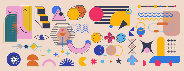 pattern element design abstract geometric forms vector image