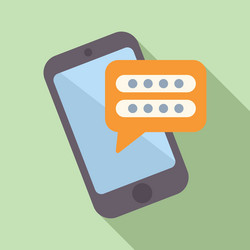 smartphone showing password request notification vector image