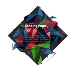 Triangular design abstract background landing vector