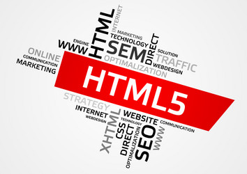html5 word cloud tag graphics vector image