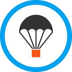 Parachute rounded icon vector