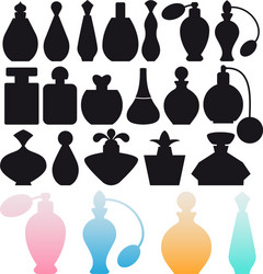 A set perfume bottles Royalty Free Vector Image
