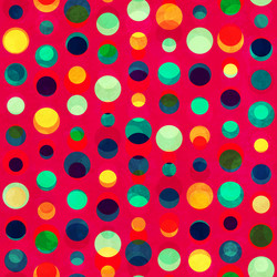 Bright circle seamless pattern with grunge effect vector