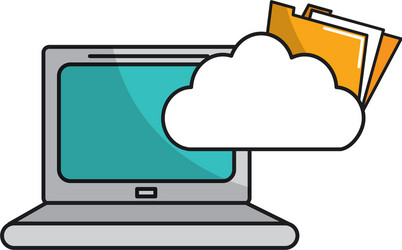isolated web hosting design vector image