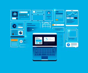 notebook in progress vector image