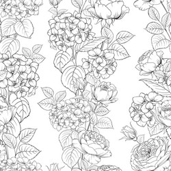 seamless pattern of rose flower for fabric design Vector Image