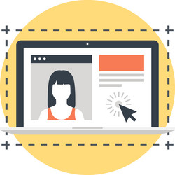 ui ux development flat web icon vector image