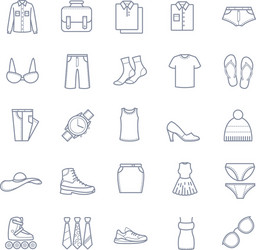 clothes icons stock Vector Image