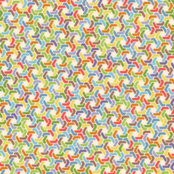 full color seamless geometric pattern with hexagon vector image