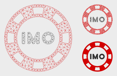 imo token mesh network model and triangle vector image