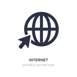 internet icon on white background simple element vector image
